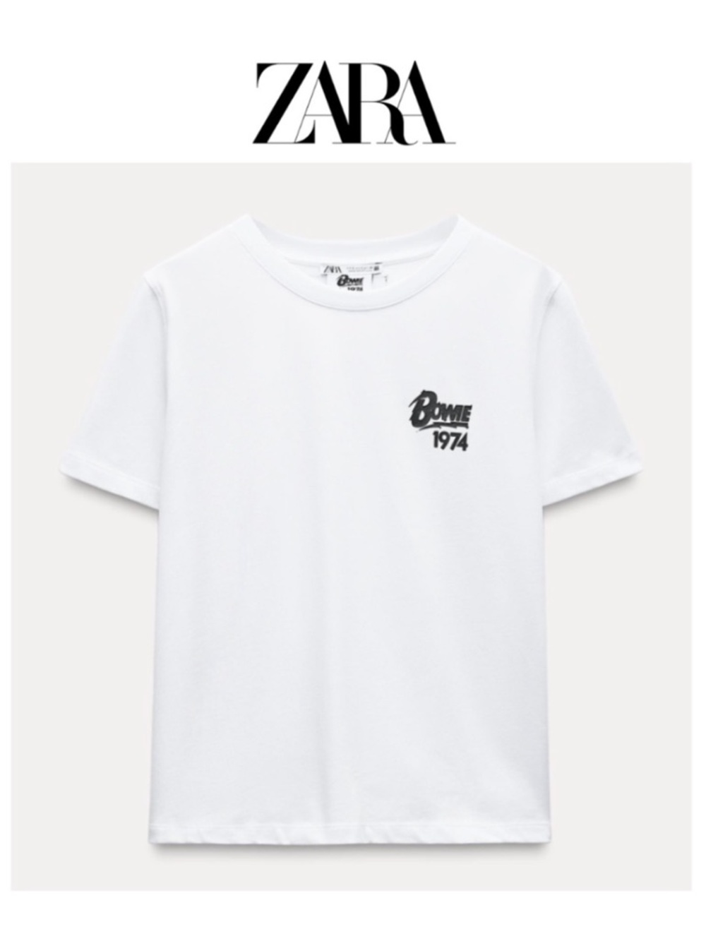 Zara David Bowie white T- Shirt
